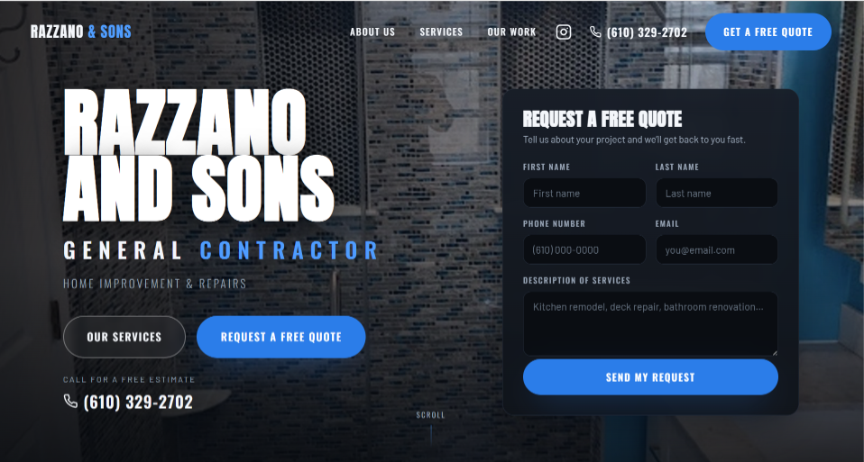 Razzano & Sons website